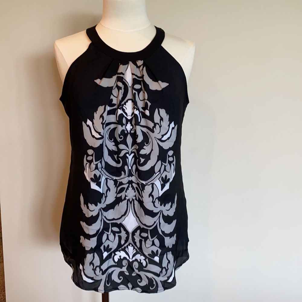 Black/Patterned top